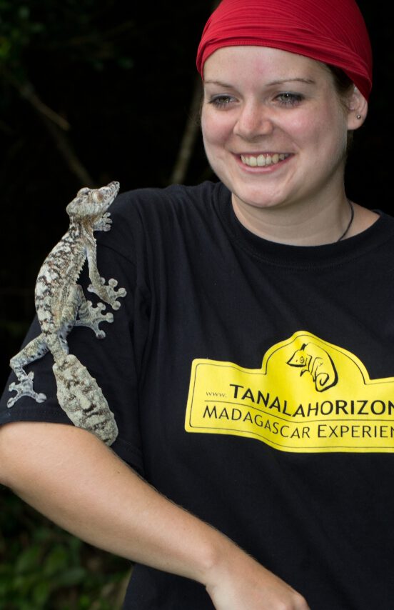 Ich mit Uroplatus giganteus